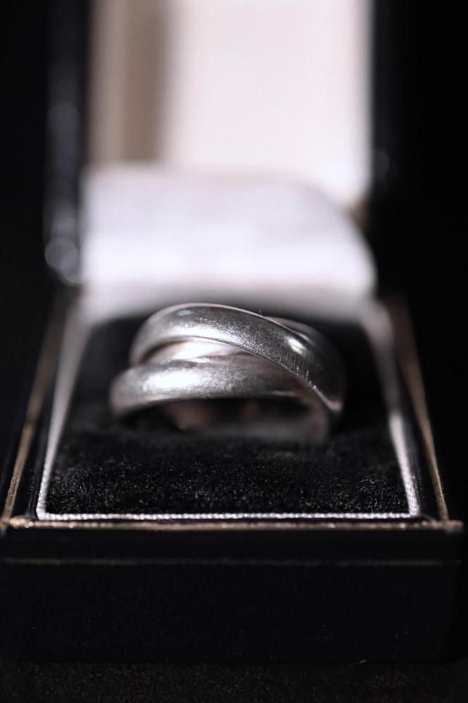 Vintage silver trinity ring