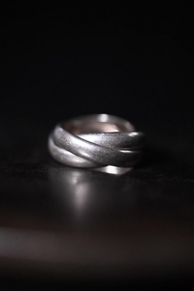 Vintage silver trinity ring