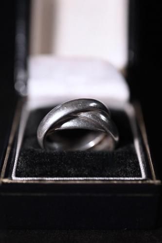 Vintage silver trinity ring