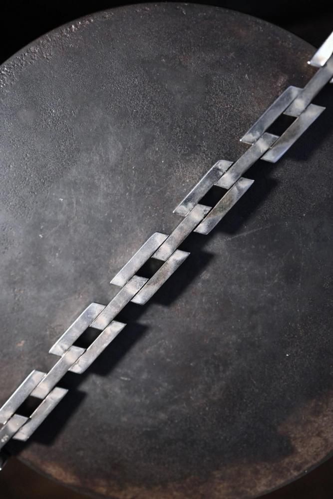 Vintage modern heavy silver bracelet