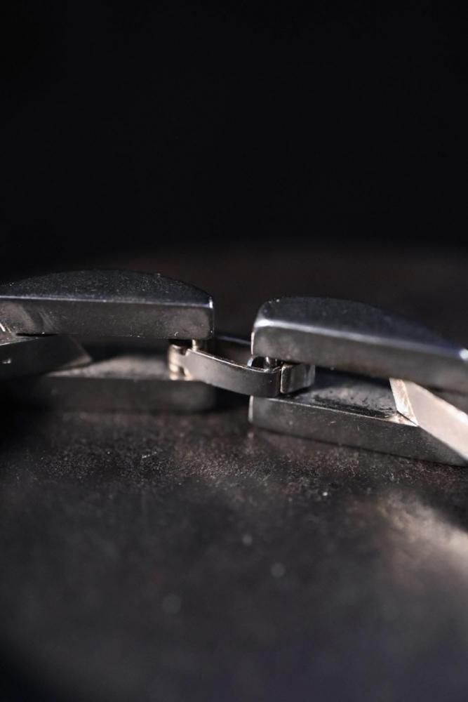 Vintage modern heavy silver bracelet