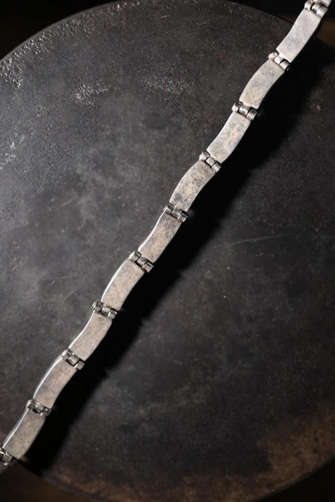 Vintage silver  tiger eye  onyx bracelet