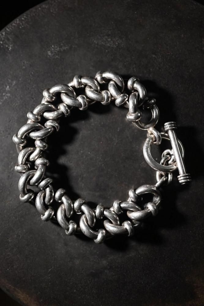 Vintage heavy silver chain bracelet