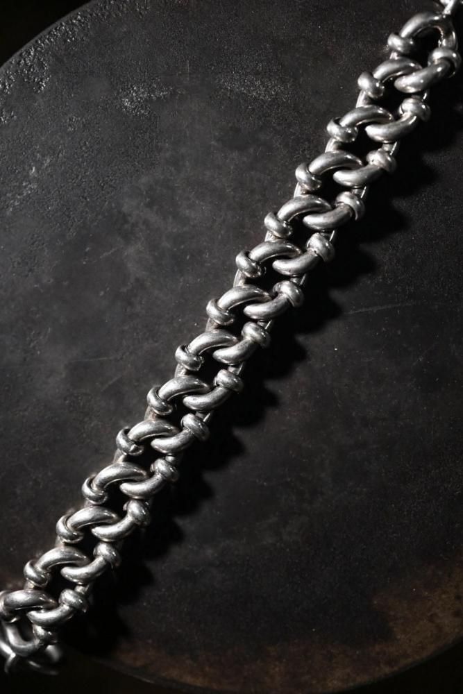 Vintage heavy silver chain bracelet