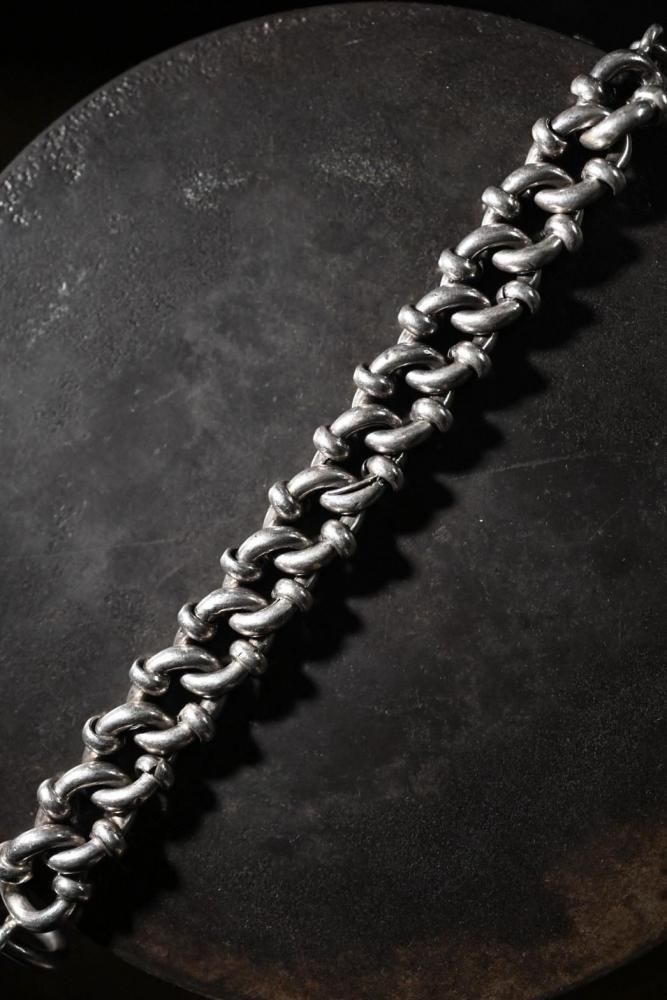 Vintage heavy silver chain bracelet