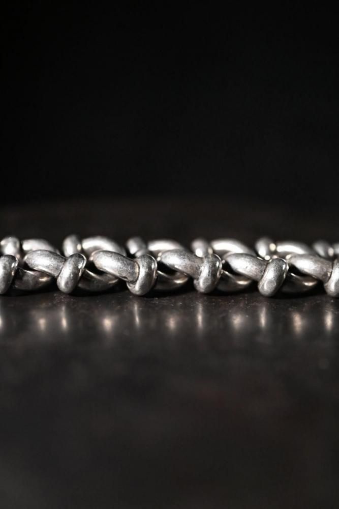 Vintage heavy silver chain bracelet