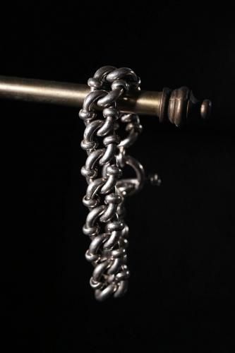 Vintage heavy silver chain bracelet
