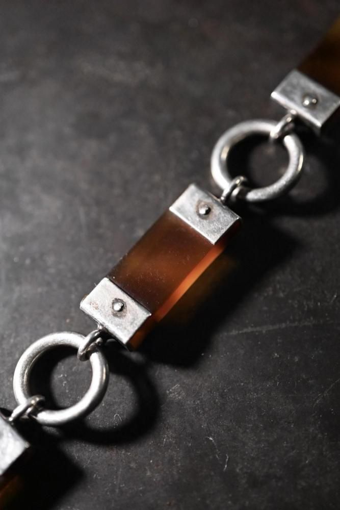 Vintage silver  amber bracelet