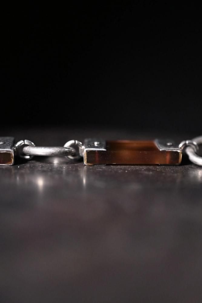 Vintage silver  amber bracelet