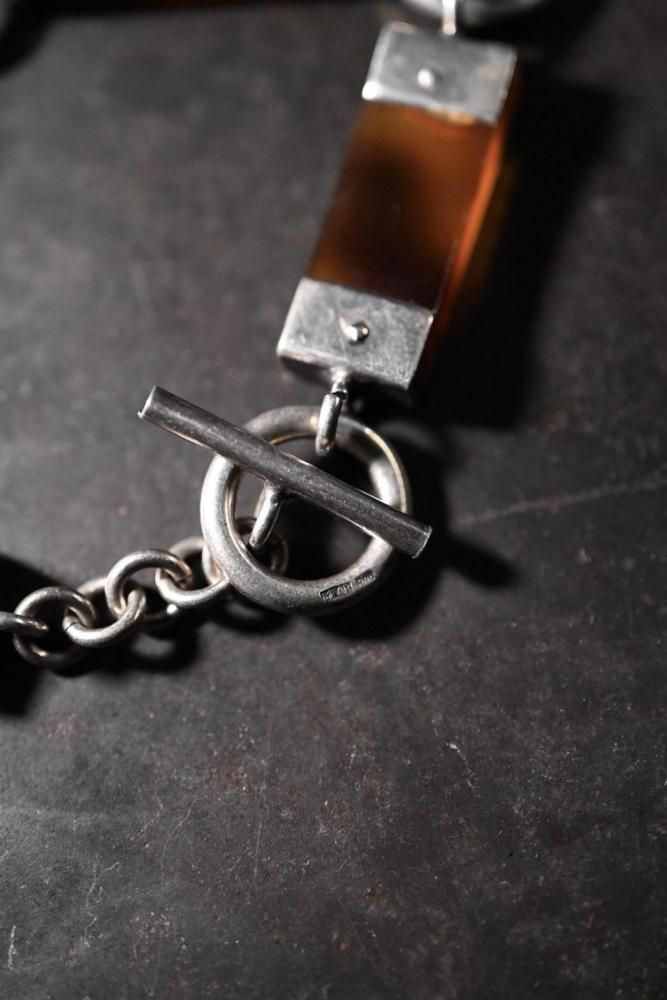 Vintage silver  amber bracelet