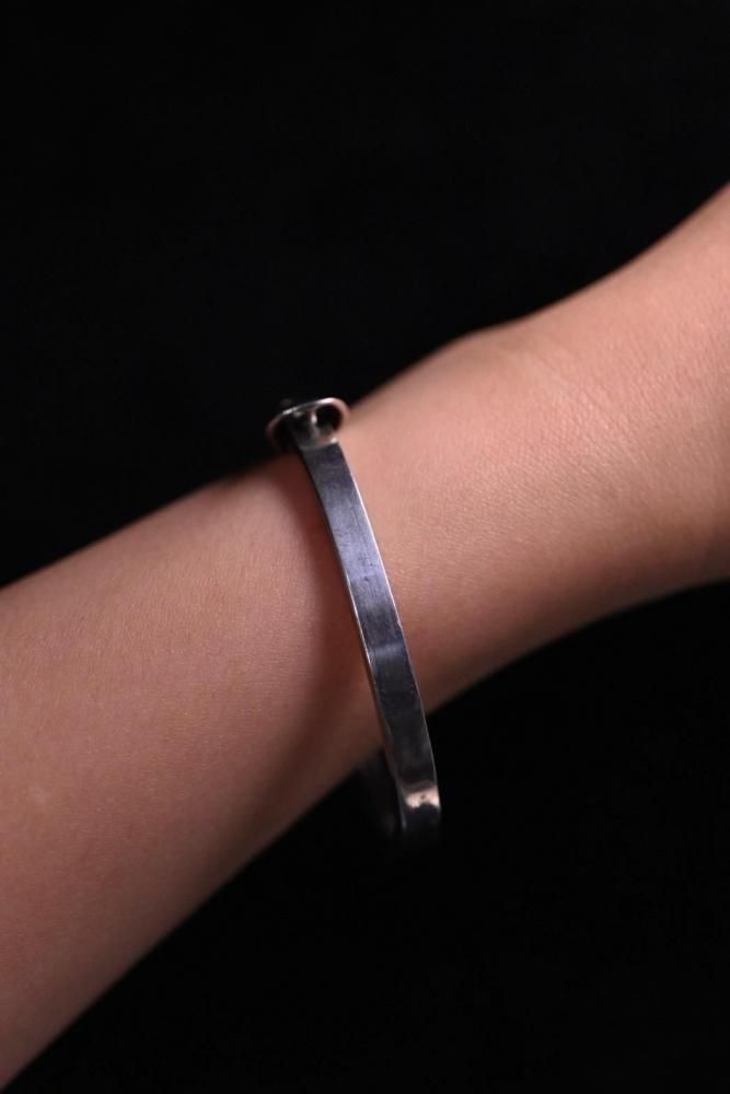 Vintage silver  onyx belt bracelet