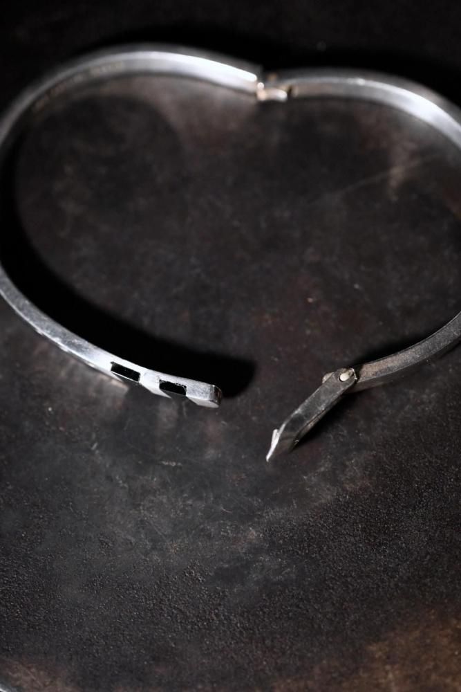 Vintage silver  onyx belt bracelet
