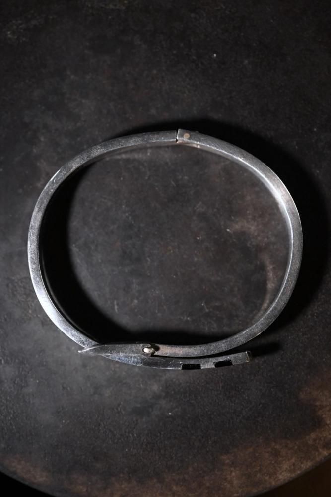 Vintage silver  onyx belt bracelet