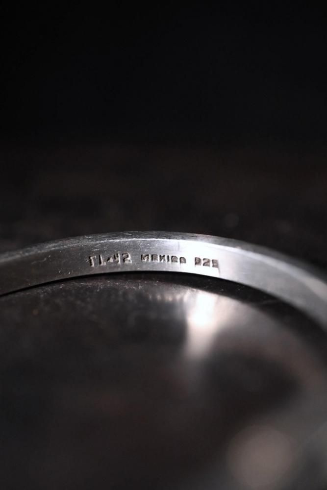 Vintage silver  onyx belt bracelet