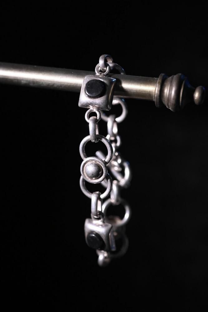 Vintage silver  onyx bracelet