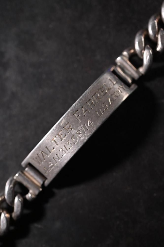 1940's us army silver ID bracelet
