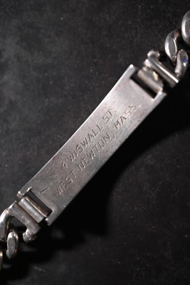 1940's us army silver ID bracelet