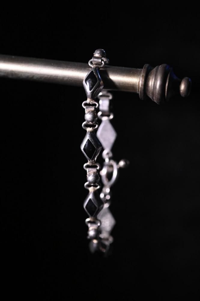 Vintage silver  onyx bracelet
