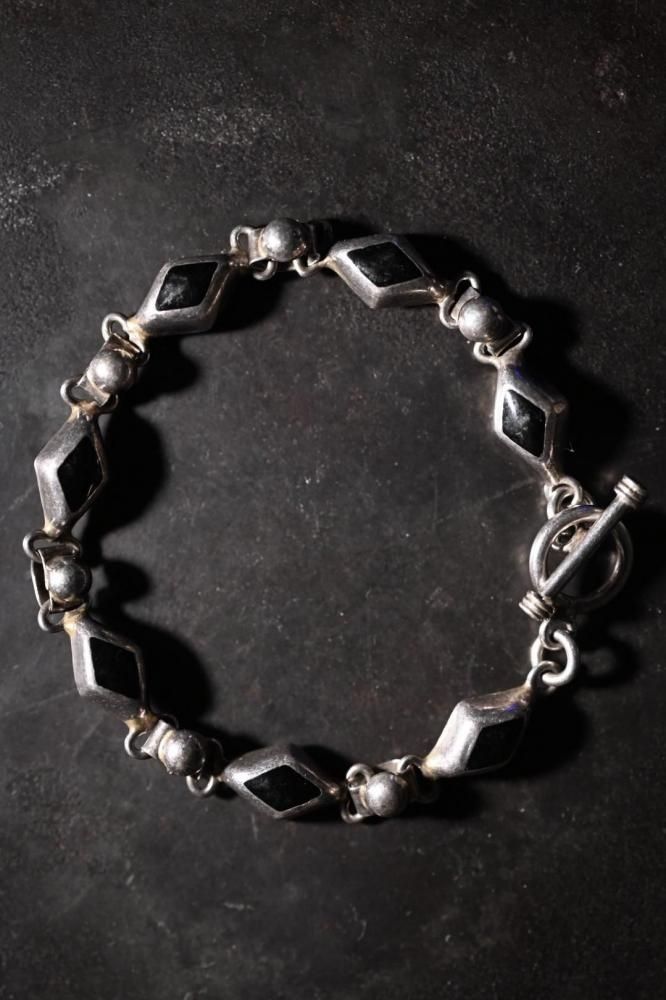 Vintage silver  onyx bracelet