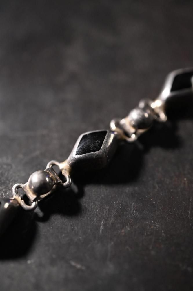 Vintage silver  onyx bracelet