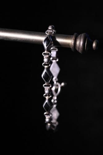 Vintage silver  onyx bracelet