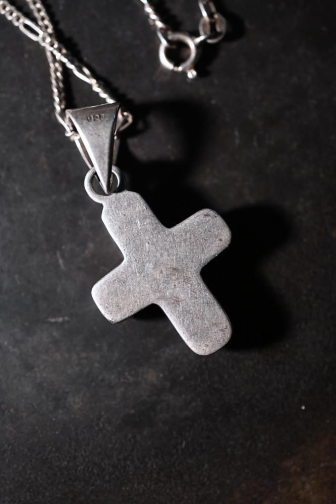 Vintage cross silver necklace