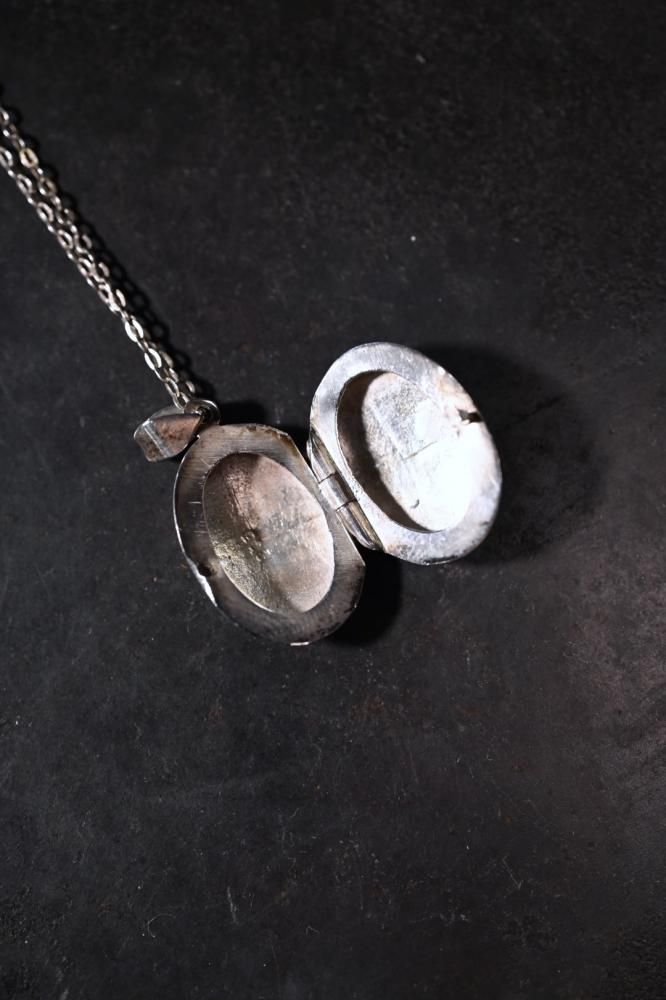 Vintage silver locket necklace