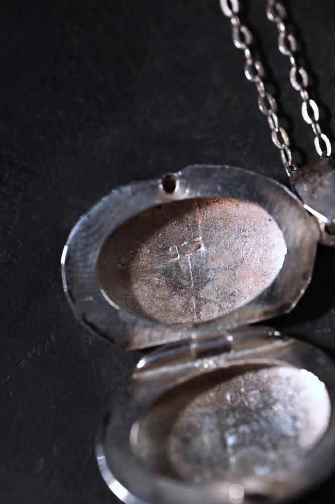 Vintage silver locket necklace