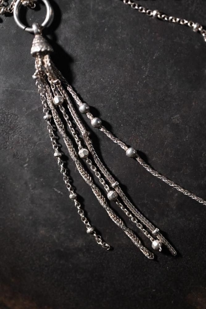 Vintage silver tassel necklace