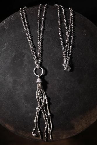 Vintage silver tassel necklace