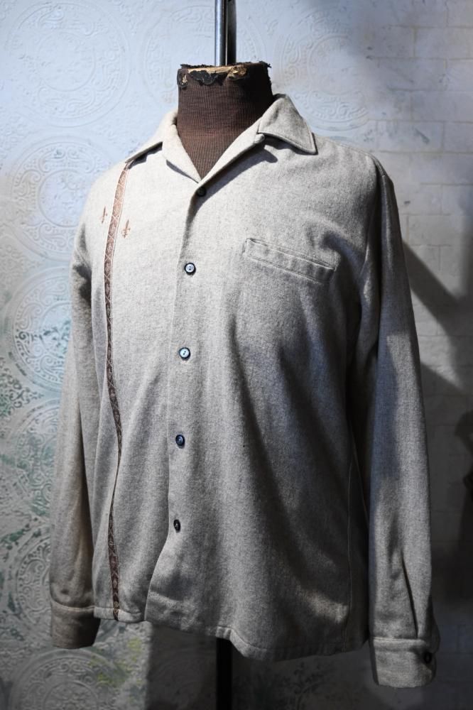 us 1960's fleur de lis wool shirt