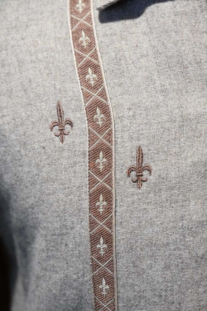 us 1960's fleur de lis wool shirt