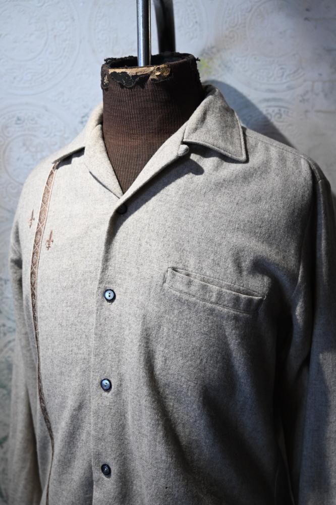 us 1960's fleur de lis wool shirt
