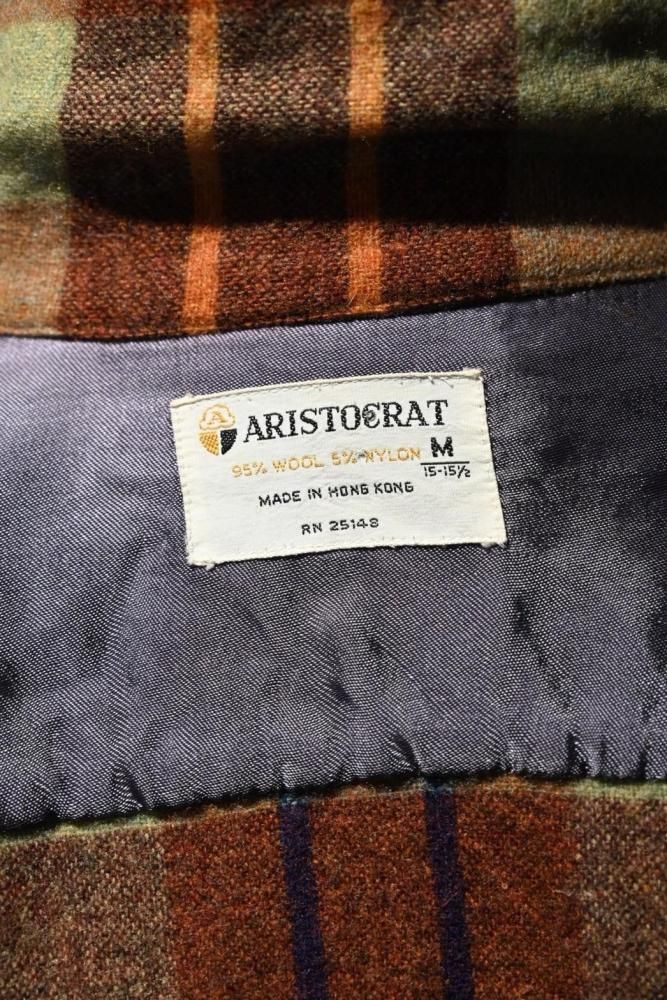 us 1960's~ "Aristocrat" wool shirt