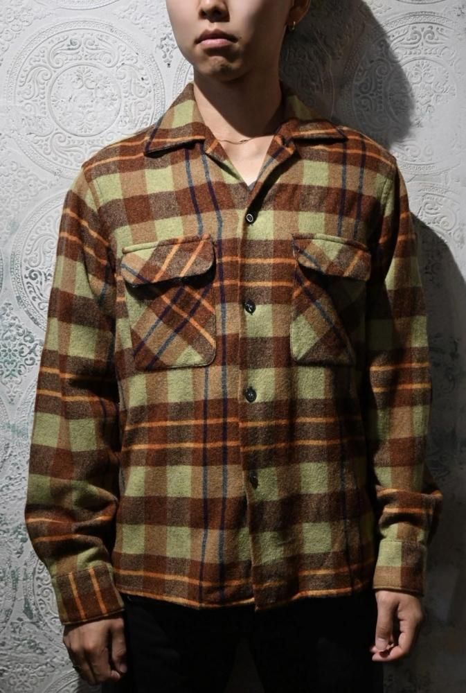 us 1960's~ "Aristocrat" wool shirt