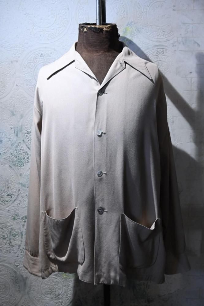 us 1950's rayon gabardine shirt jacket