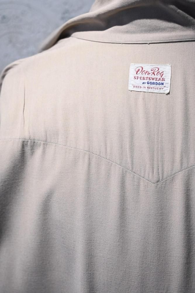 us 1950's rayon gabardine shirt jacket