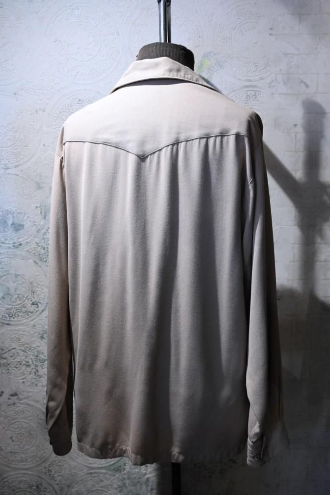 us 1950's rayon gabardine shirt jacket