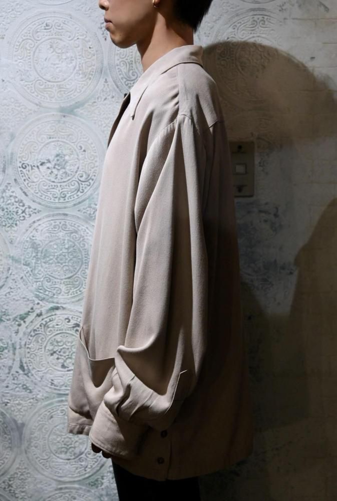 us 1950's rayon gabardine shirt jacket