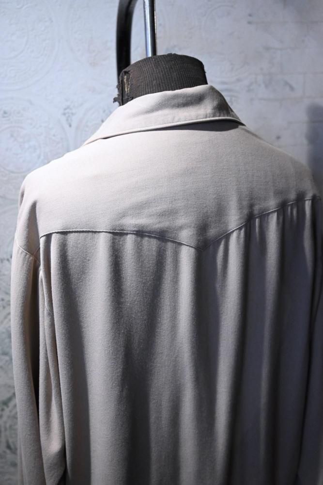 us 1950's rayon gabardine shirt jacket