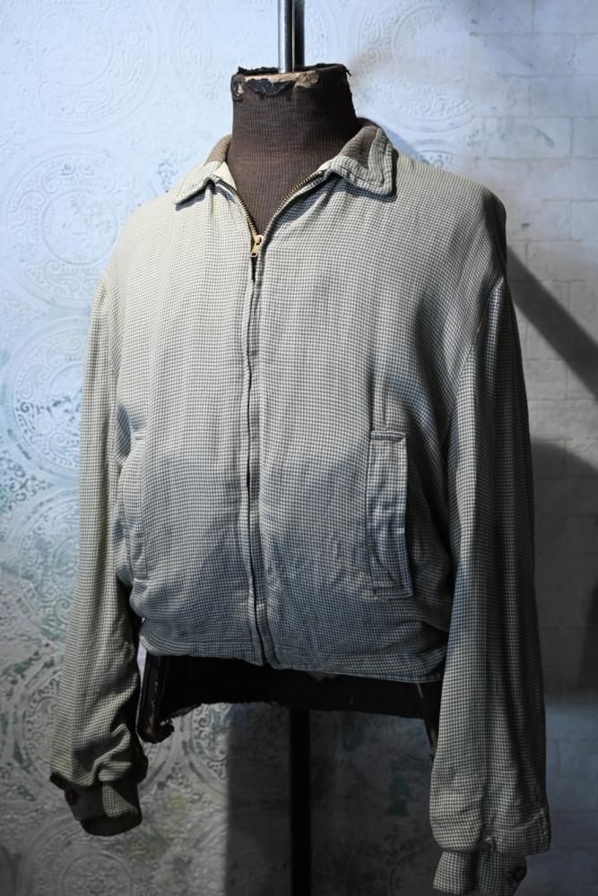 us 1950's rayon reversible jacket