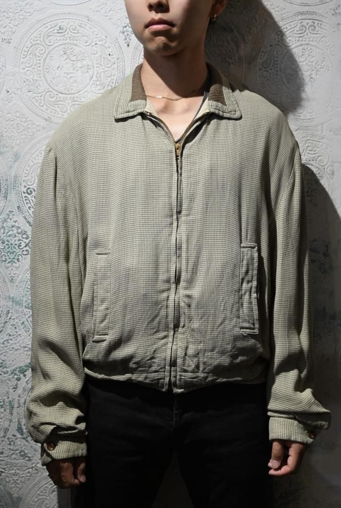 us 1950's rayon reversible jacket