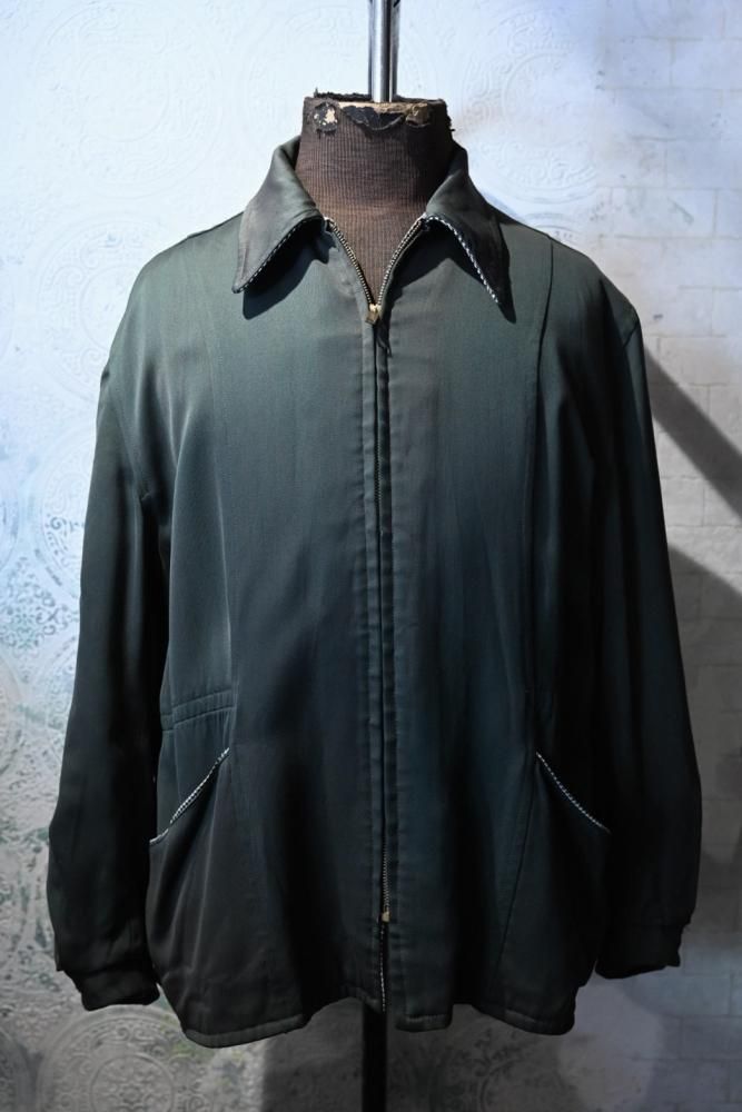 us 1950's rayon gabardine reversible jacket
