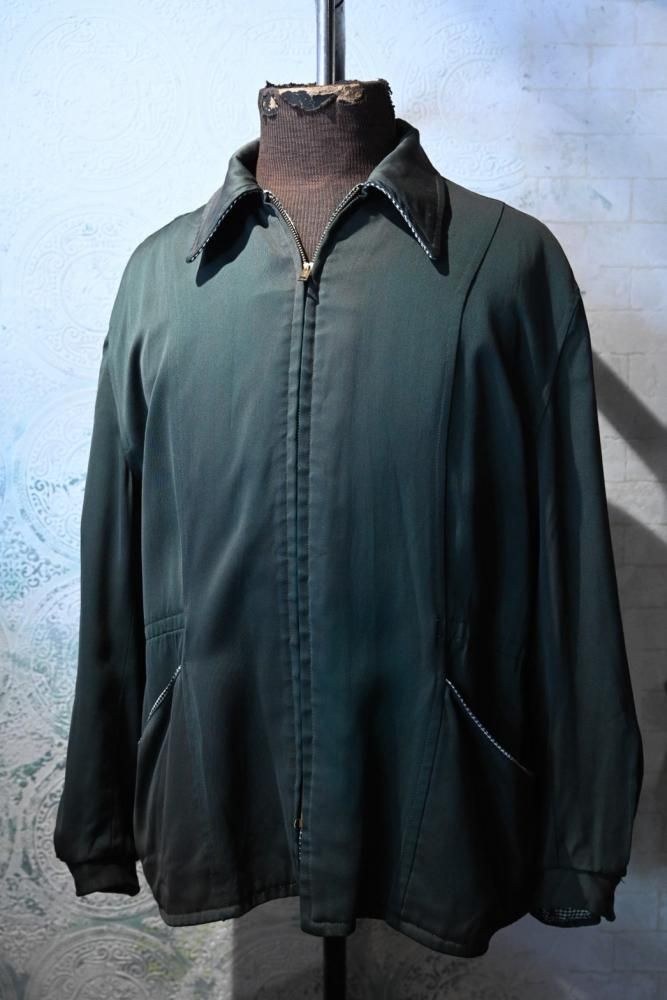 us 1950's rayon gabardine reversible jacket