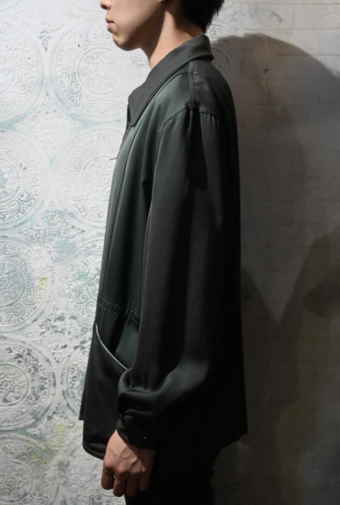 us 1950's rayon gabardine reversible jacket