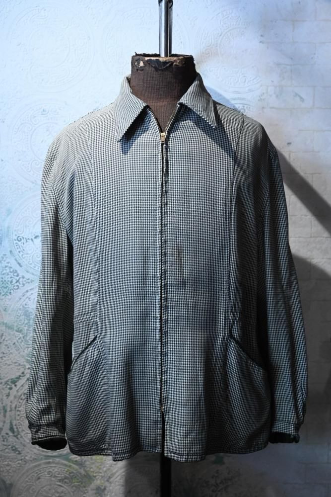 us 1950's rayon gabardine reversible jacket