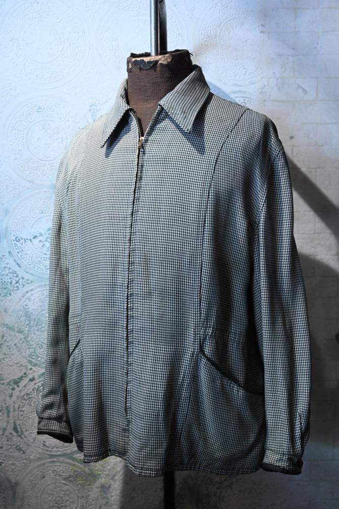 us 1950's rayon gabardine reversible jacket