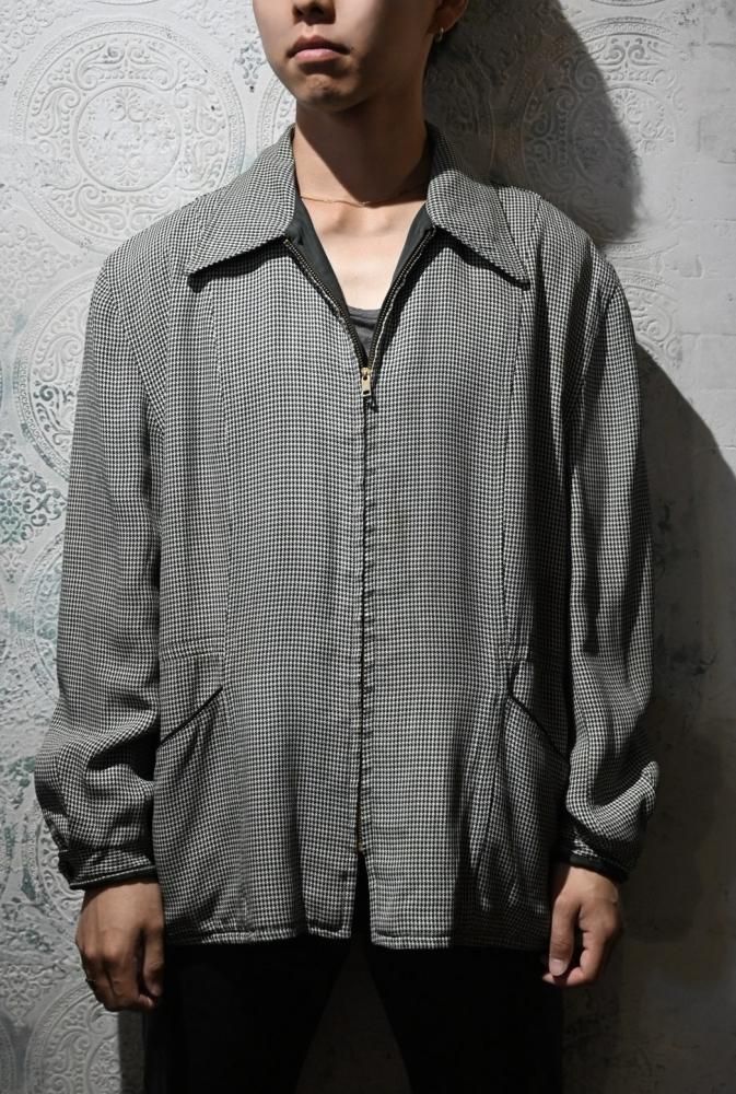 us 1950's rayon gabardine reversible jacket