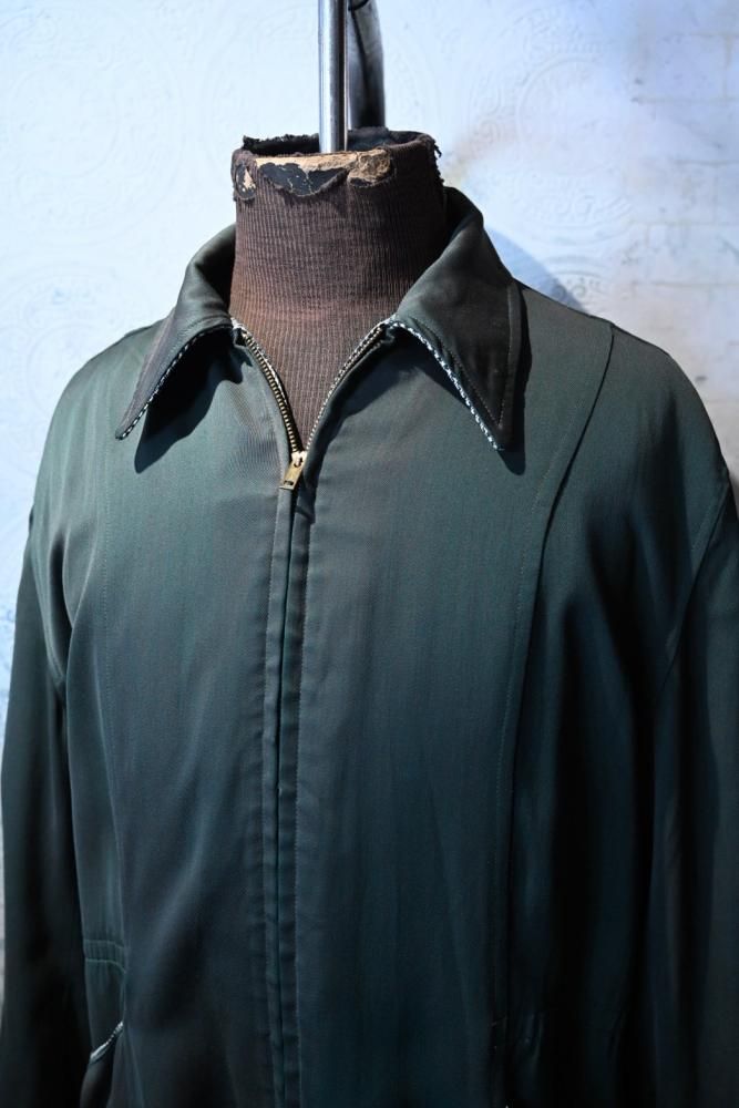 us 1950's rayon gabardine reversible jacket