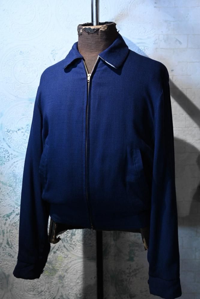 us 1950's rayon slab  check reversible jacket